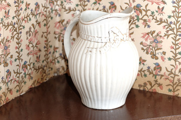 Old white vase