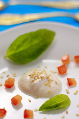 Dressing on plate