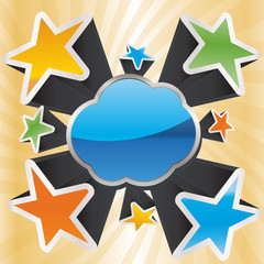 background of explosion star  - vector illustration