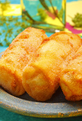 Croquettes on plate