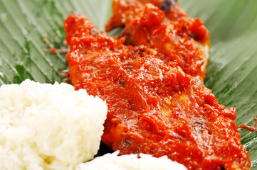 Grilled marinated chicken in sweet chili sauce