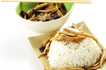 Fried honey mushroow with Oyster sauce