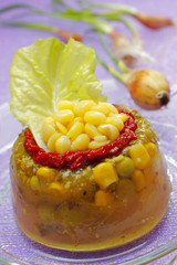 Vegetables in aspic