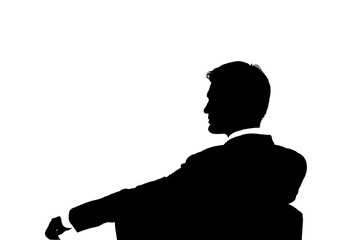 Silhouette of a businessman