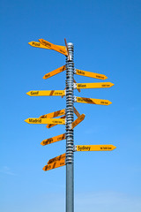 Milestone in the swiss alps
