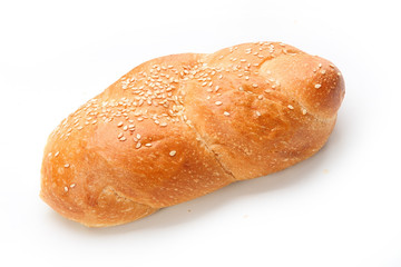 Bread loaf isolated on white background
