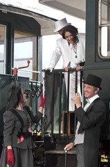 Endlich Urlaub-Reisegruppe-Nostalgie