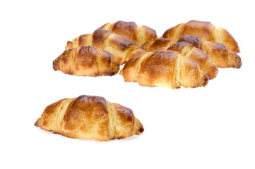 Fresh croissant isolated on white background