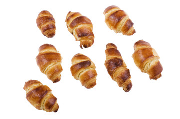 Fresh croissant isolated on white