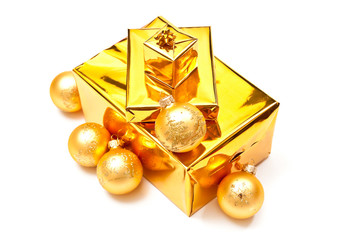 Presents and christmas balls