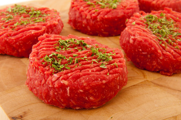 Raw steak meat