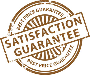 Stamp with the word Satisfaction Guarantee inside
