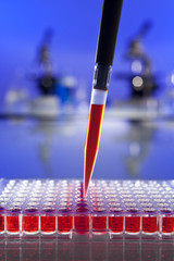 Pipette & Cell Tray in a Scientific Research Laboratory