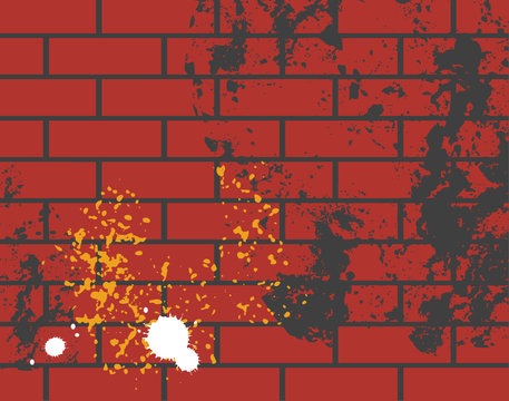 Grunge wall background, vector illustration