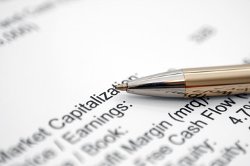 Market capitalization - earnings