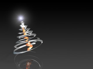 Abstract steel christmas tree - 26625685