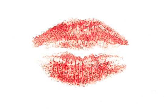 Red kiss stamp