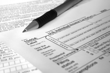 Tax form for IRS filing
