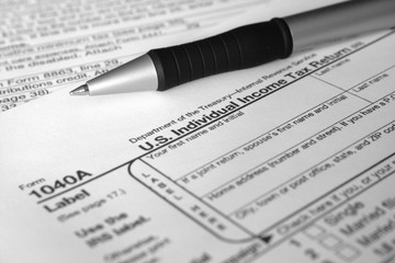 Tax form for IRS filing