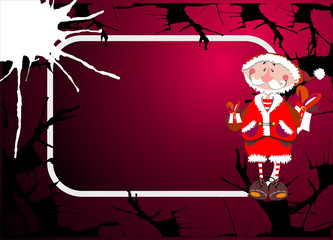 Cristmas card with santa