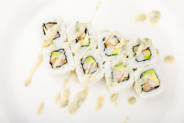 Japanese sushi close up