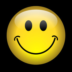 HAPPY SMILEY Web Button (emoticon smile joy good mood positive)