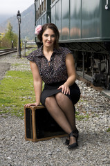 Frau mit süssem Blick.