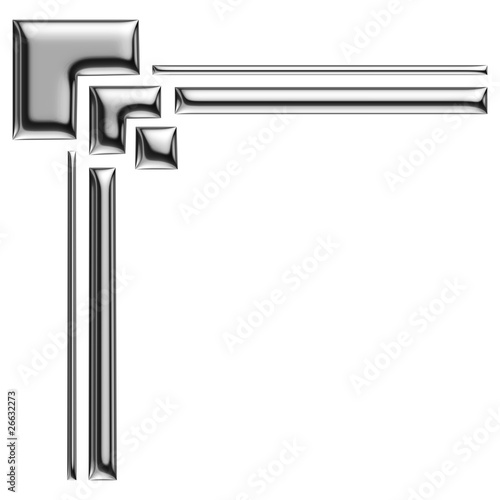 "Décoration coin de cadre en chrome 8" photo libre de droits sur la