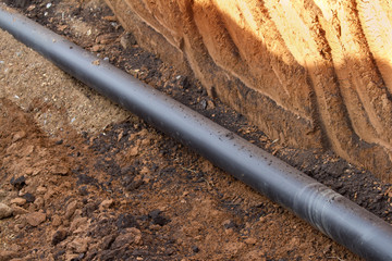 Pipe  trench  plastic