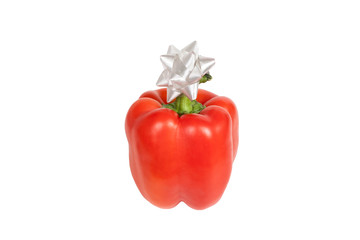 Pepper with silver ribbon