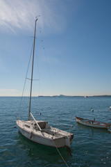 Fototapeta na wymiar Segelboot auf dem Gardasee