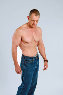 muscular senior man