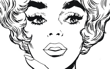 Ilustración del rostro de una mujer