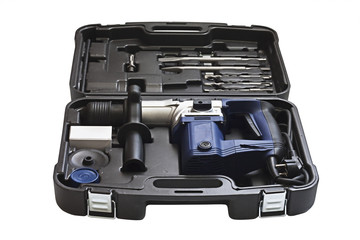 The electric puncher isolated on a white background