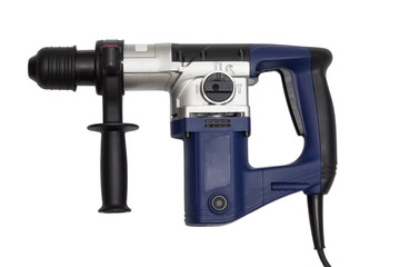 The electric puncher isolated on a white background