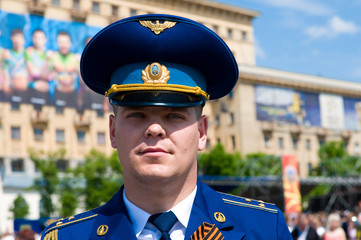 close-up portrait of ukrainian officer
