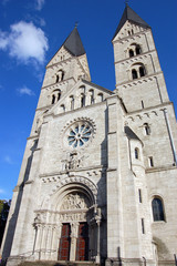 Fototapeta na wymiar Romanesque Church in Wuerzburg, Bavaria