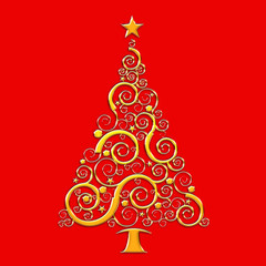 Weihnachtsbaum Gold