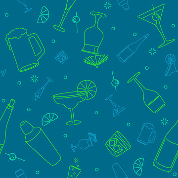 Seamless drink background