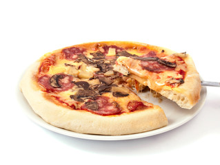 pizza with mushrooms