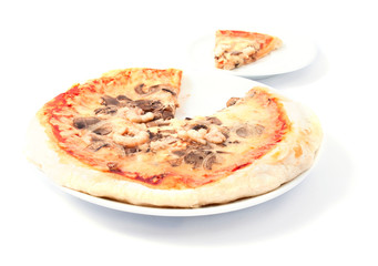 pizza with mushrooms