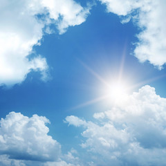 Obraz premium clouds and sun on sky
