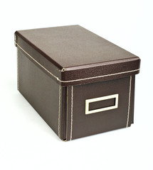 old-fashioned box on white