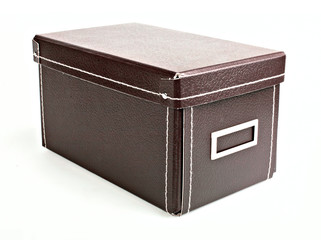 old-fashioned box on white
