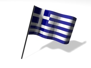 3d Flagge Griechenland
