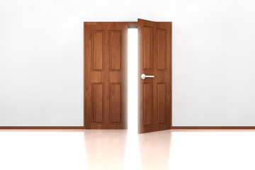 Double Door Half Open