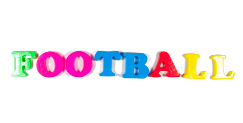 football written in fridge magnets