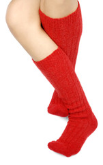 Red wool socks