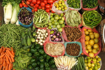 ortaggi al mercato di Yangon