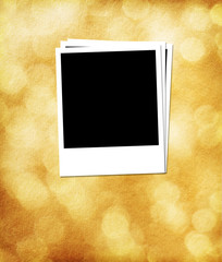 photo frame on a paper background with вackground lights.